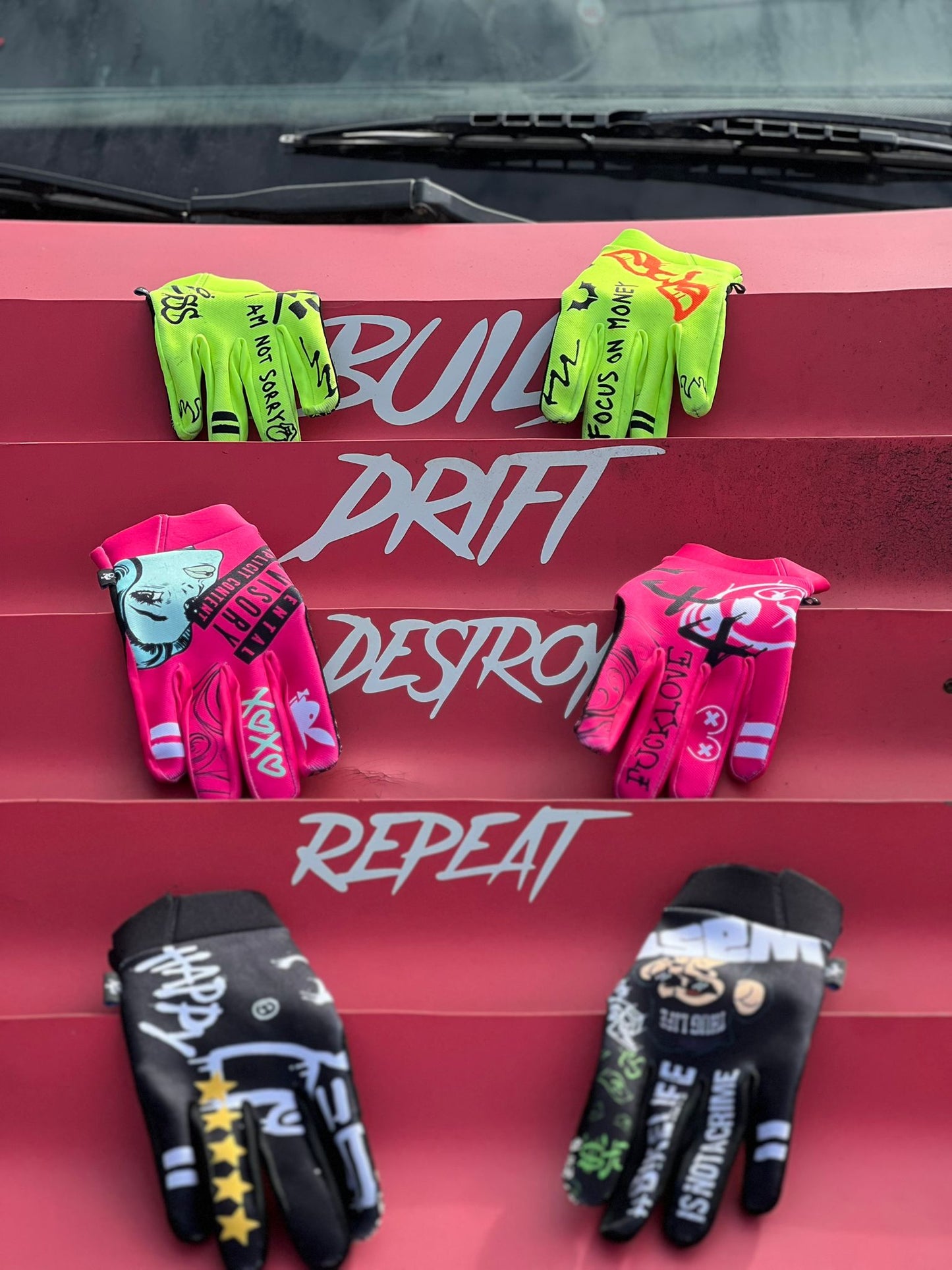 PACK 2 GUANTES (ROSA + NEGRO)