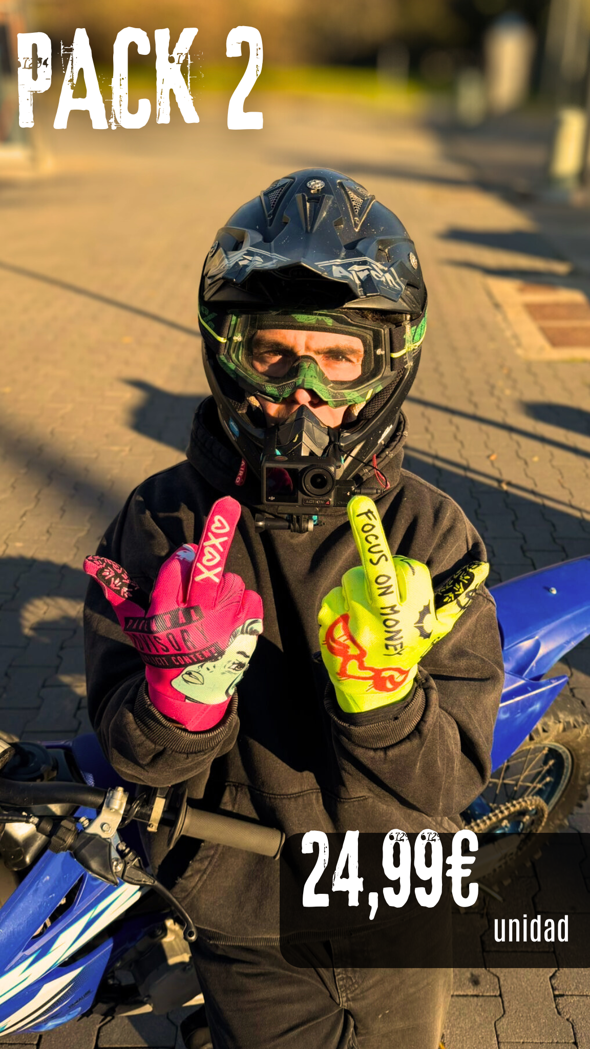 PACK 2 GUANTES (AMARILLO + ROSA)