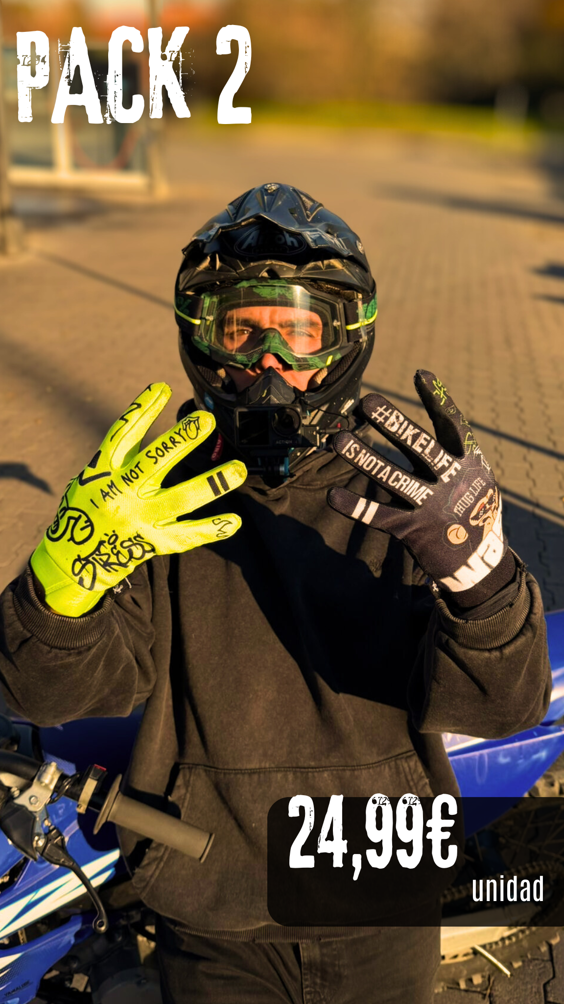 PACK 2 GUANTES (AMARILLO + NEGRO)