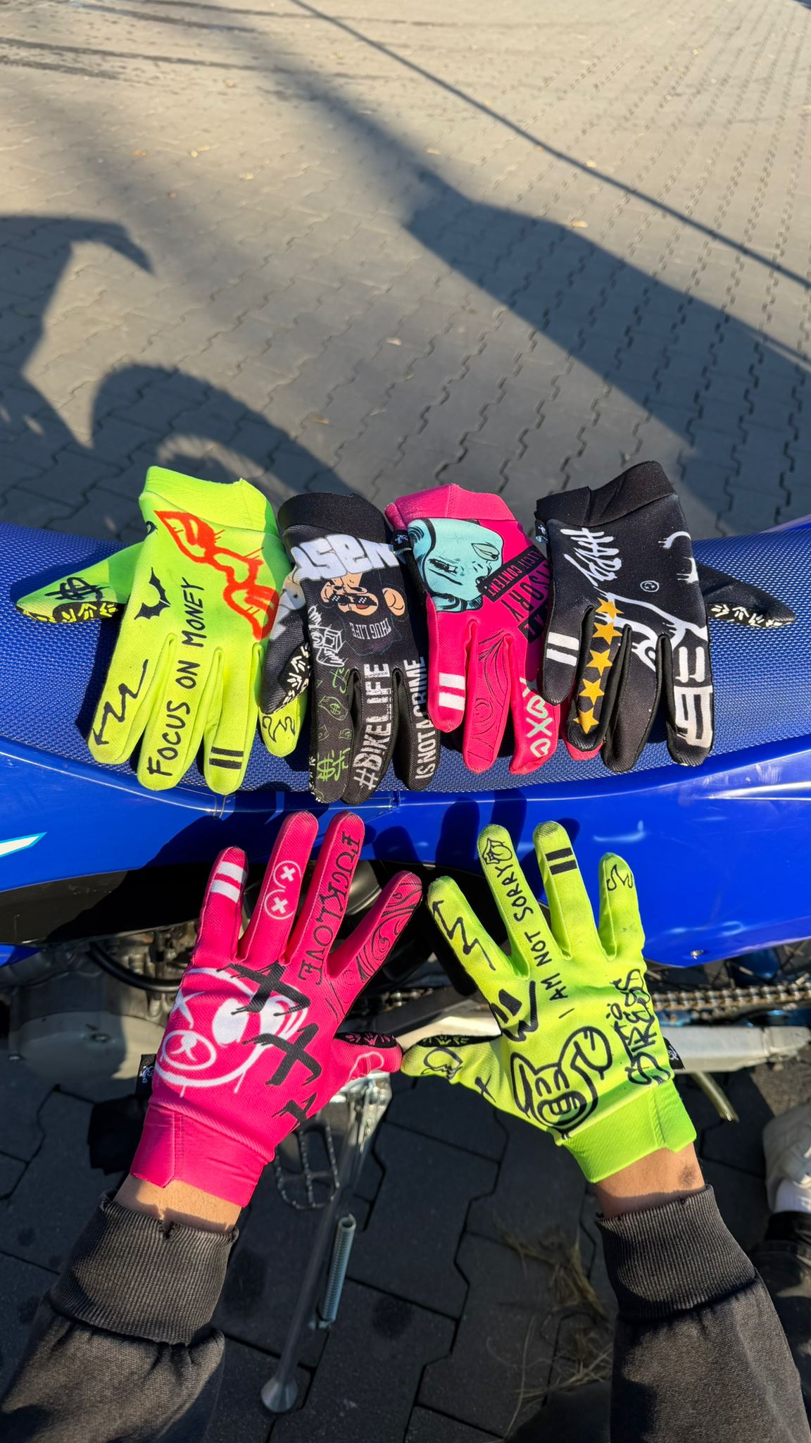 GANGSTER PACK 3 GUANTES (AMARILLO + ROSA + NEGRO)