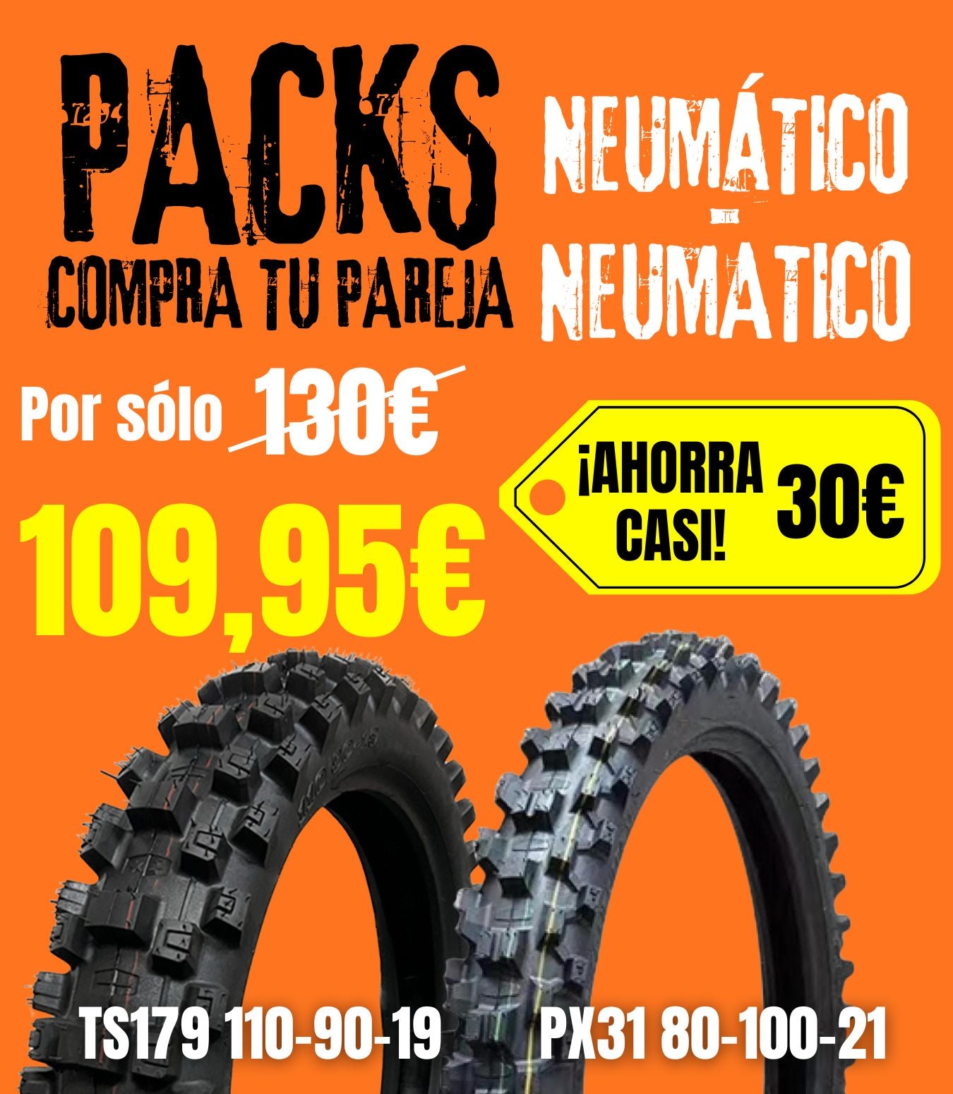 PACK de NEUMATICOS MOTOCROSS